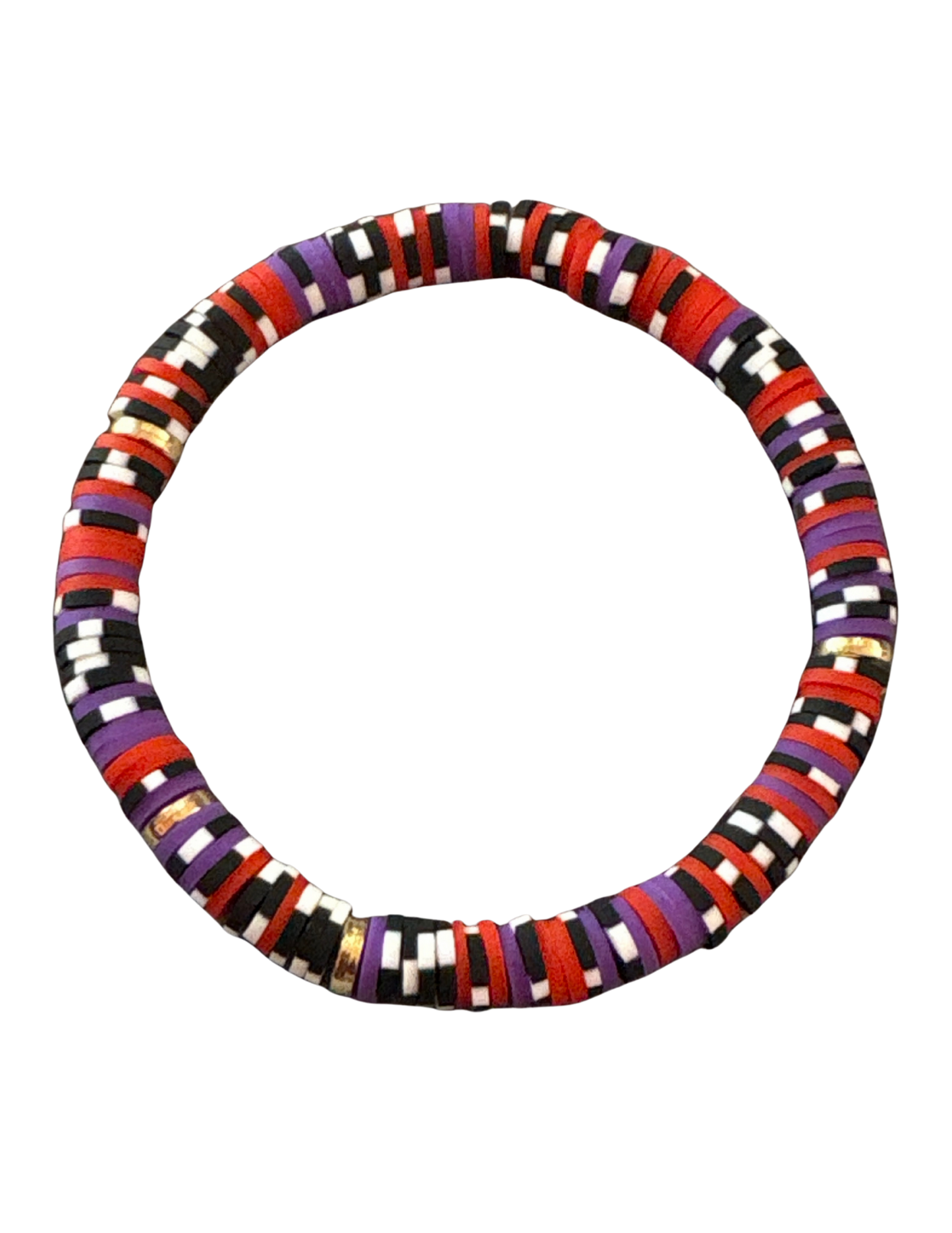 Midnight Merlot Clay Beaded Bracelet