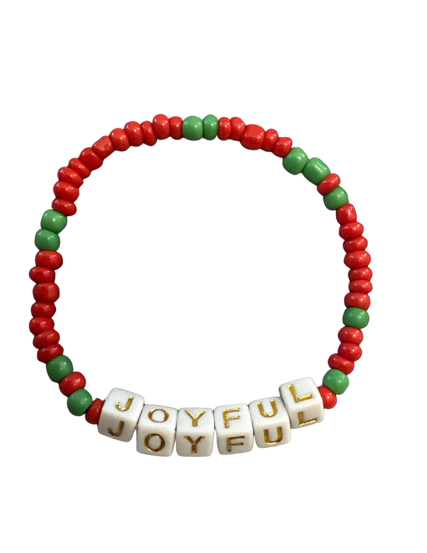 Joyful Seed Bead Affirmation Bracelet