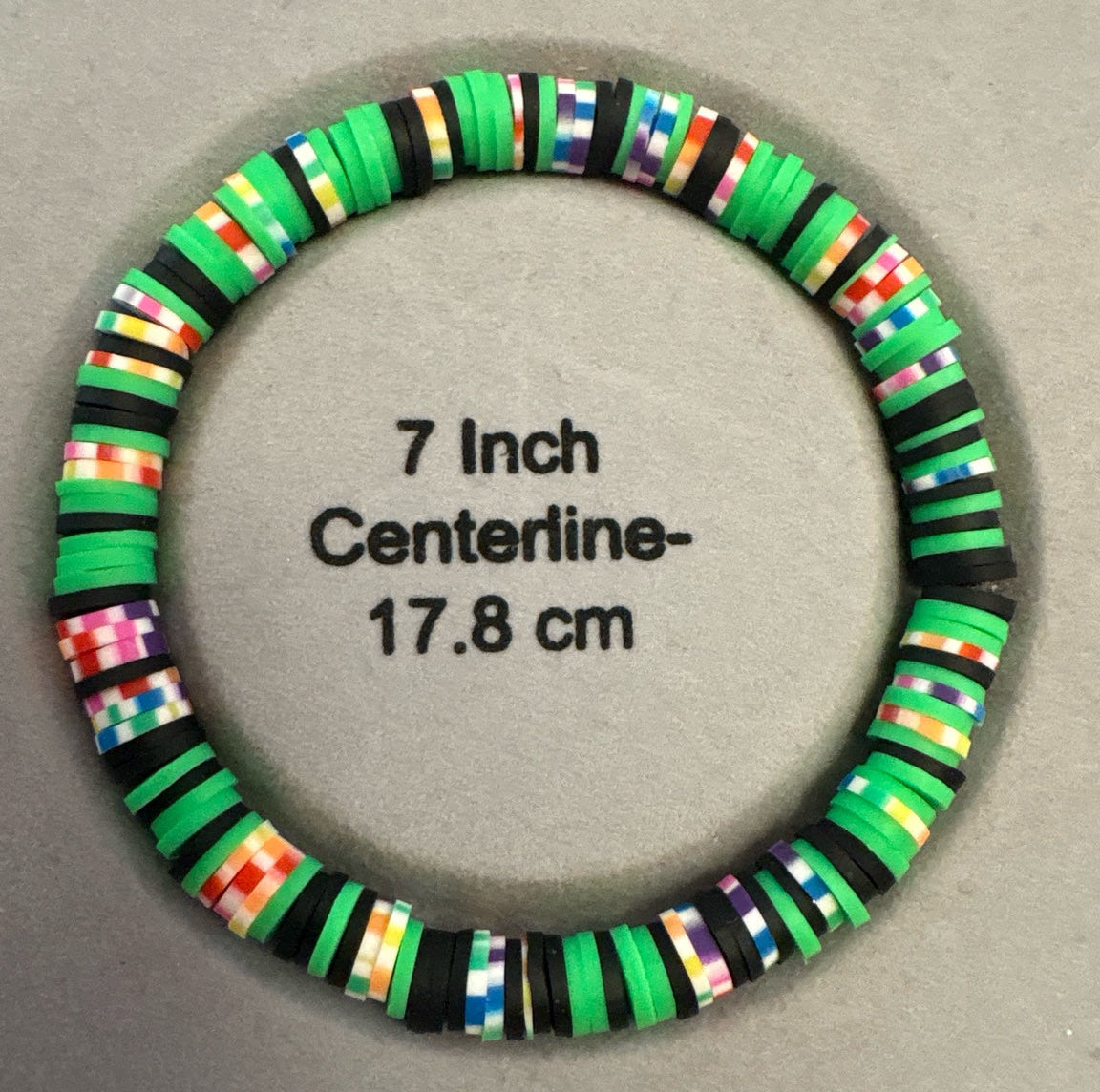 Emerald Frequency Clay Beaded Bracelet