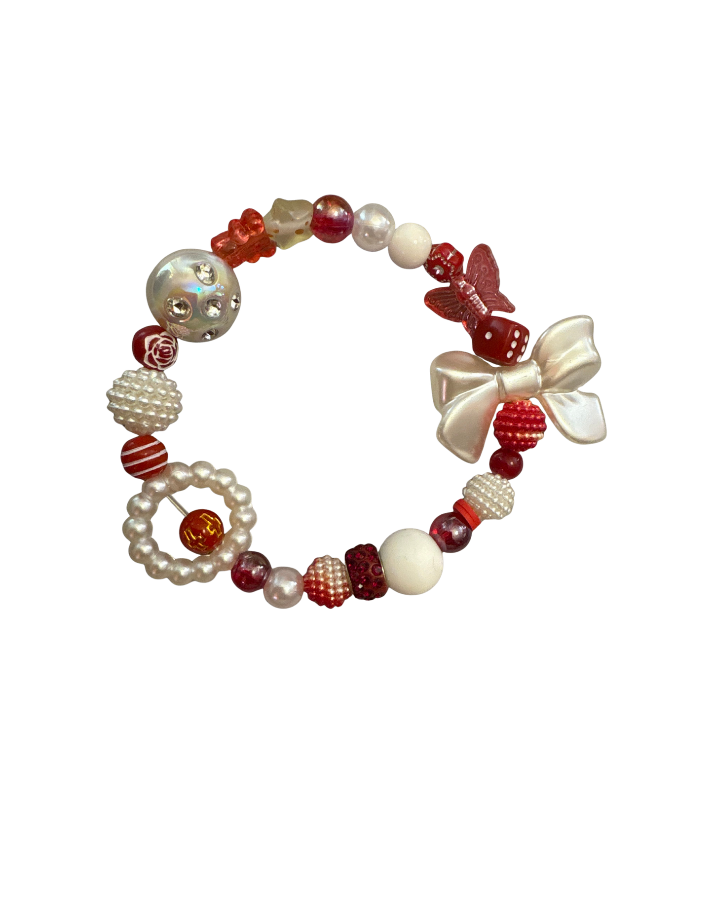 Cherry Luxe Bow Stretch Bracelet