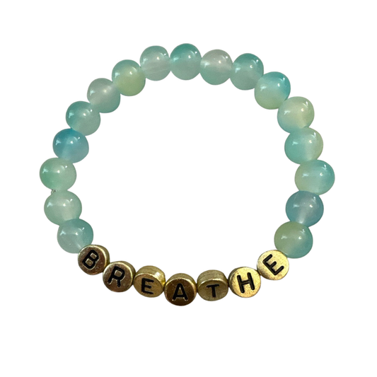 "Breathe" Natural Stone Stretch Bracelet