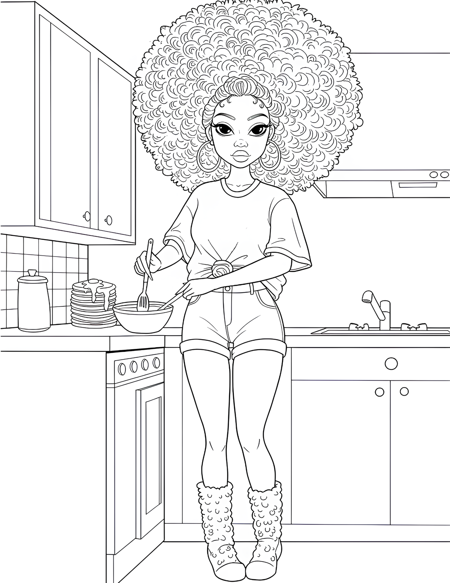Soft Girl Self-Care 💕 Cozy Coloring Pages for Relaxing at Home | Printable PDF