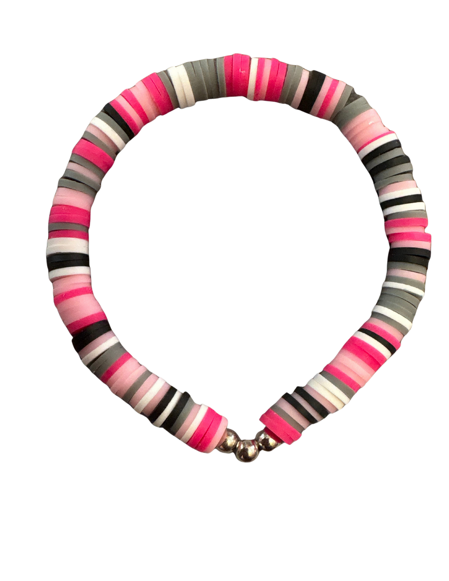 Pink Noir Clay Beaded Bracelet