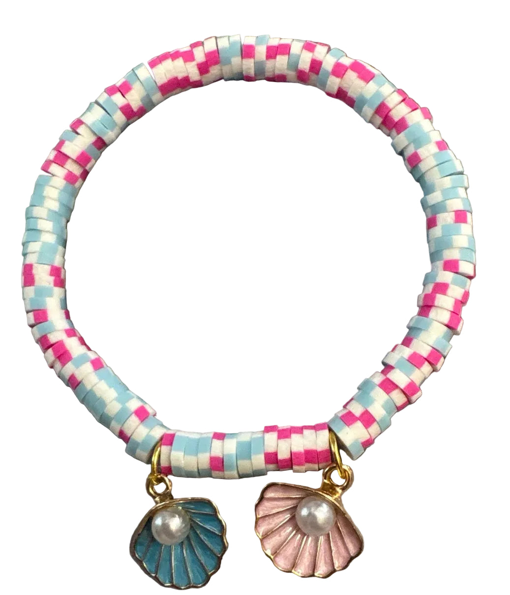 Cotton Candy Tides Clay Charm Bracelet