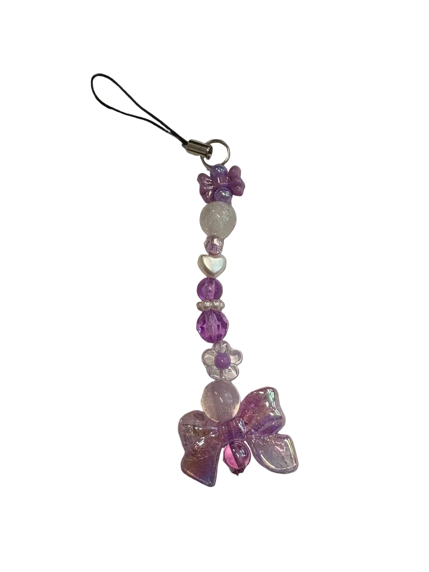 Purple Bow Phone Charm