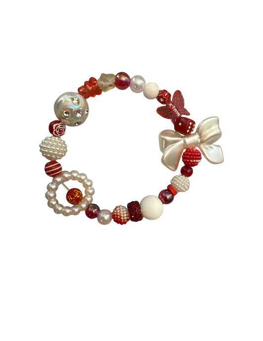 Cherry Luxe Bow Stretch Bracelet