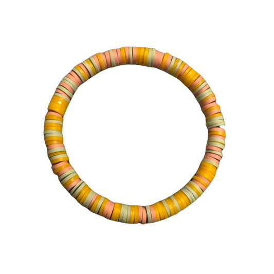 Golden Hour Glow Clay Stretch Bracelet