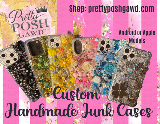 Custom Handmade Junk Phone Cases | Luxury Bling iPhone & Android Cases ✨